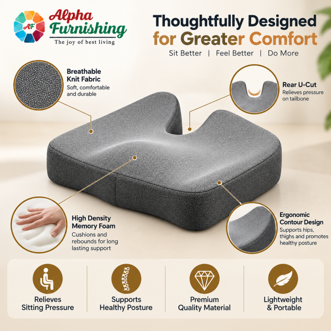 Sale Active Pro Large Memory Foam Seat Cushion for Long Sitting & Tailbone Support Sale Active Pro Large Memory Foam Seat Cushion for Long Sitting & Tailbone Support